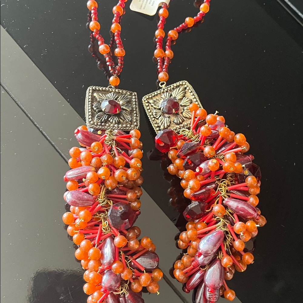 New pair Beaded decorative tassel by 6 inches long